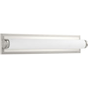 Progress P300093-009-30 Concourse LED Collection 24" Brushed Nickel Etched White Glass Modern Bath Vanity Light Main Image.jpg