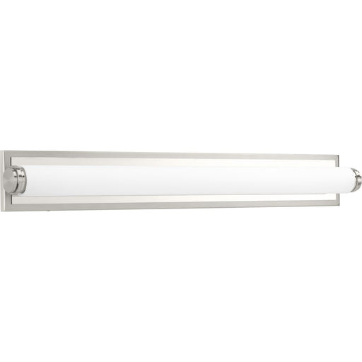 Progress P300094-009-30 Concourse LED Collection 36" Brushed Nickel Etched White Glass Modern Bath Vanity Light Main Image.jpg