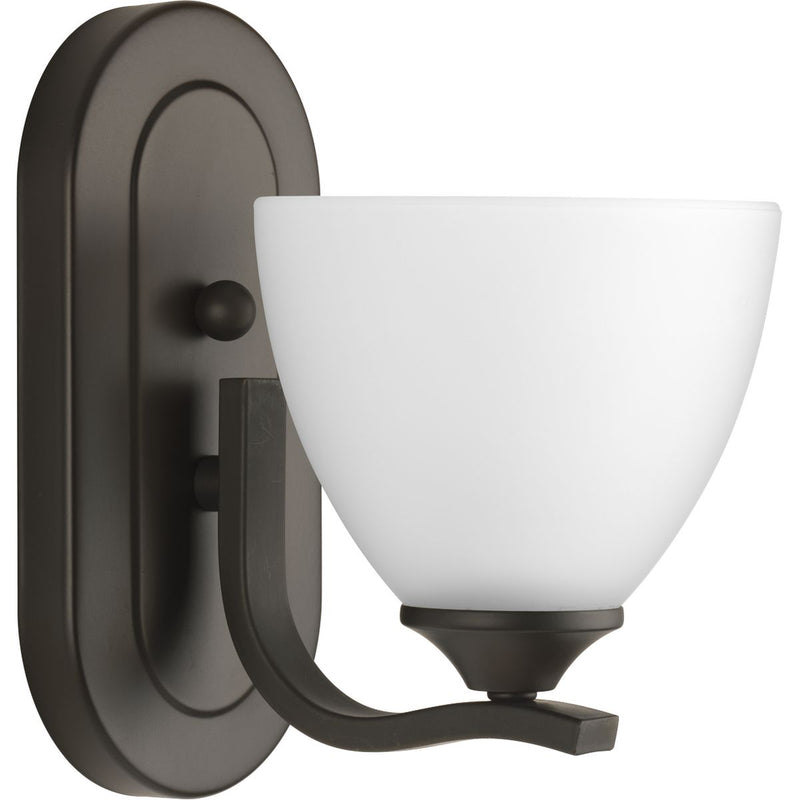 Progress P300095-020 Laird Collection One-Light Antique Bronze Etched Glass Traditional Bath Vanity Light Main Image.jpg