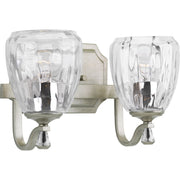 Progress P300117-134 Anjoux Collection Two-Light Silver Ridge Clear Water Glass Luxe Bath Vanity Light Main Image.jpg