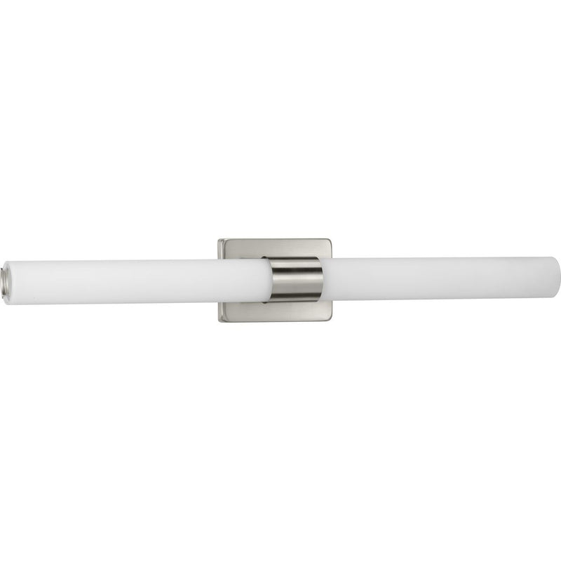 Progress P300151-009-30 Blanco LED Collection 32" Brushed Nickel Etched White Glass Modern Bath Vanity Light Main Image.jpg