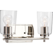 Progress P300155-104 Adley Collection Two-Light Polished Nickel Clear Glass New Traditional Bath Vanity Light Main Image.jpg