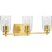 Progress P300156-012 Adley Collection Three-Light Satin Brass Clear Glass New Traditional Bath Vanity Light Main Image.jpg