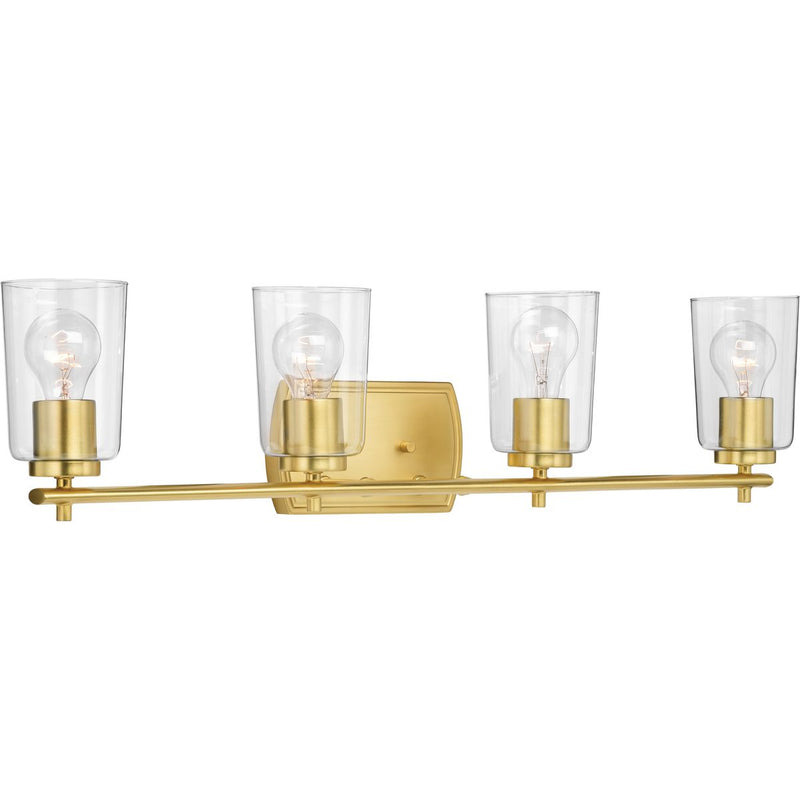 Progress P300157-012 Adley Collection Four-Light Satin Brass Clear Glass New Traditional Bath Vanity Light Main Image.jpg