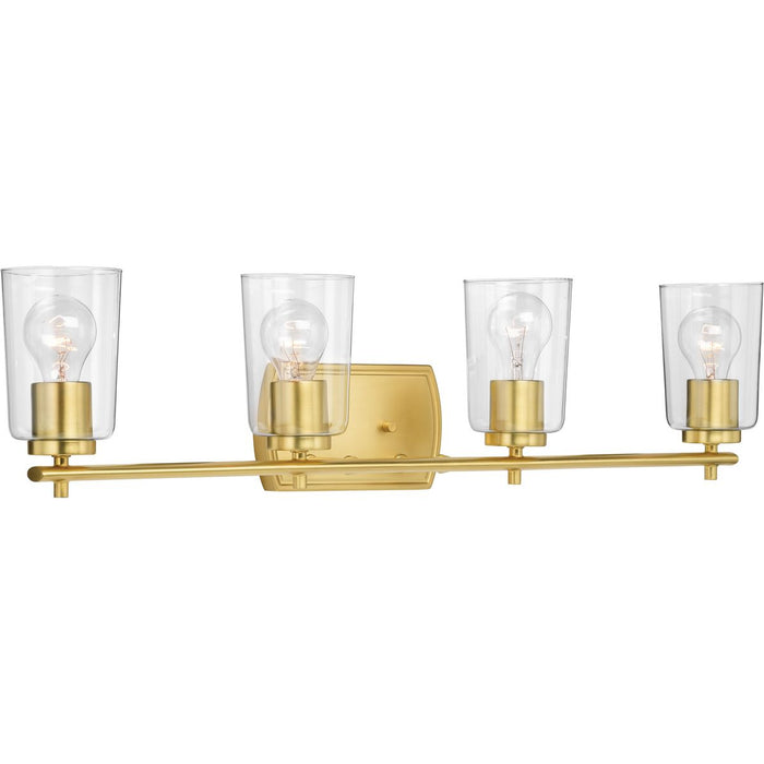 Progress P300157-012 Adley Collection Four-Light Satin Brass Clear Glass New Traditional Bath Vanity Light Main Image.jpg