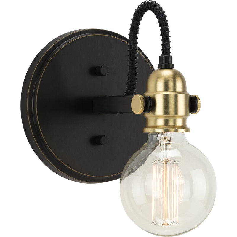 Progress P300189-020 Axle Collection One-Light Antique Bronze Vintage Style Bath Vanity Wall Light Main Image.jpg