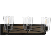 Progress P300231-020 Briarwood Collection Three-Light Antique Bronze Clear Glass Coastal Bath Vanity Light Main Image.jpg
