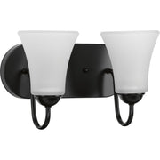Progress P300234-031 Classic Collection Two-Light Matte Black Etched Glass Traditional Bath Vanity Light Main Image.jpg