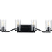 Progress P300259-031 Lassiter Collection Four-Light Matte Black Clear Glass Modern Bath Vanity Light Main Image.jpg