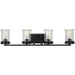 Progress P300275-031 Winslett Collection Four-Light Matte Black Clear Seeded Glass Coastal Bath Vanity Light Main Image.jpg