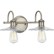 Progress P300287-081 Fayette Collection Two-Light Antique Nickel Clear Glass Farmhouse Bath Vanity Light Main Image.jpg