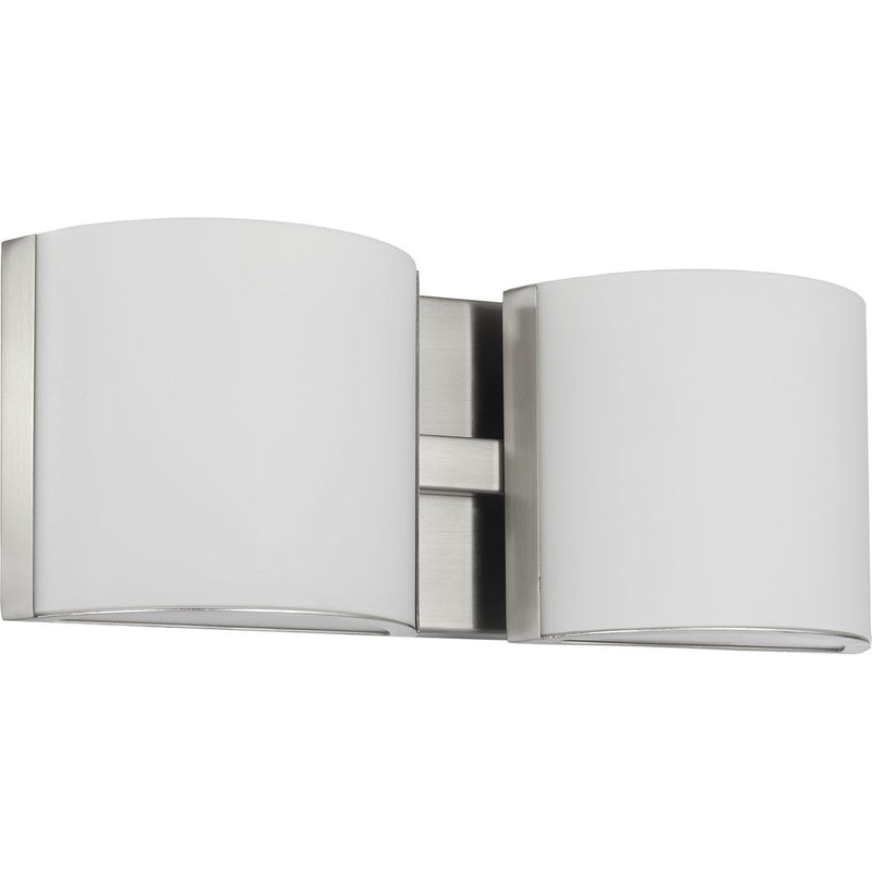 Progress P300290-009-30 Arch LED Collection Two-Light Brushed Nickel Etched Glass Modern Bath Vanity Light Main Image.jpg