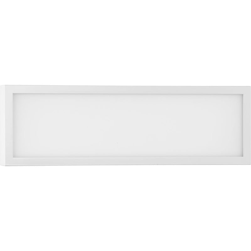 Progress P300304-028-CS Everlume LED 16-inch Satin White Modern Style Bath Vanity Wall or Ceiling Light with Selectable 3000K/4000K Light Color Main Image.jpg
