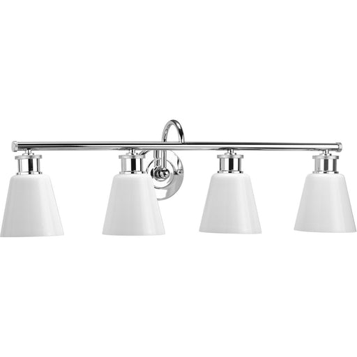 Progress P300317-015 Ashford Collection Four-Light Polished Chrome and Opal Glass Farmhouse Style Bath Vanity Wall Light Main Image.jpg