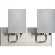 Progress P300328-009 Merry Collection Two-Light Brushed Nickel and Etched Glass Transitional Style Bath Vanity Wall Light Main Image.jpg