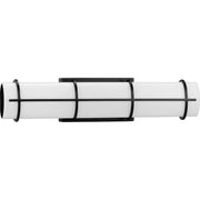 Progress P300332-031-30 Grid LED Collection 22-inch Black and White Linen Acrylic Modern Style Bath Vanity Wall Light Main Image.jpg
