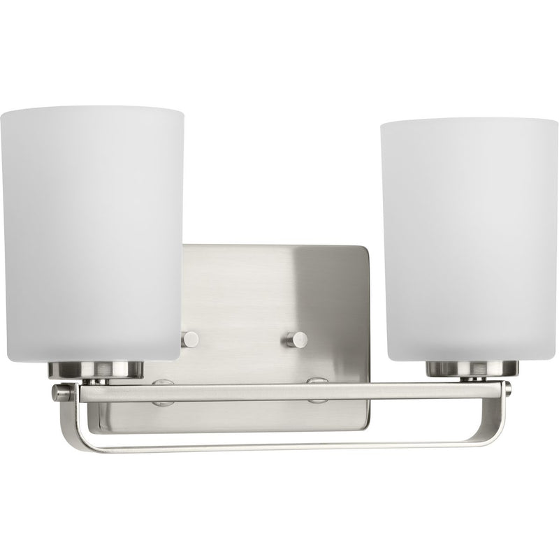Progress P300342-009 League Collection Two-Light Brushed Nickel and Etched Glass Modern Farmhouse Bath Vanity Light Main Image.jpg