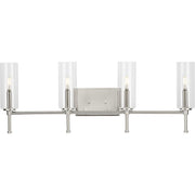 Progress P300359-009 Elara Collection Four-Light New Traditional Brushed Nickel Clear Glass Bath Vanity Light Main Image.jpg