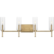 Progress P300359-163 Elara Collection Four-Light New Traditional Vintage Brass Clear Glass Bath Vanity Light Main Image.jpg