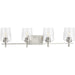 Progress P300363-009 Calais Collection Four-Light New Traditional Brushed Nickel Clear Glass Bath Vanity Light Main Image.jpg