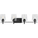 Progress P300363-31M Calais Collection Four-Light New Traditional Matte Black Clear Glass Bath Vanity Light Main Image.jpg