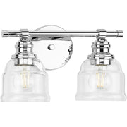 Progress P300374-015 Ambrose Collection Two-Light Farmhouse Polished Chrome Clear Glass Bath Vanity Light Main Image.jpg