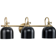 Progress P300383-163 Dalton Collection Three-Light Farmhouse Vintage Brass Metal Shade Bath Vanity Light Main Image.jpg
