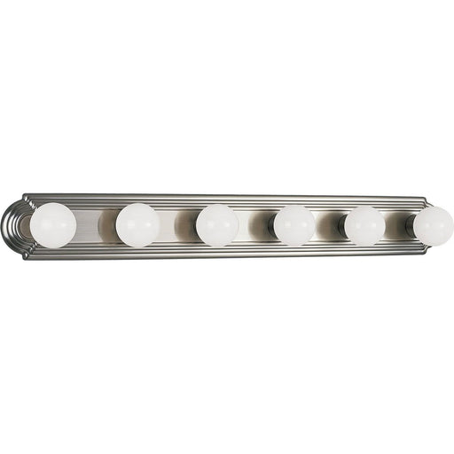 Progress P3026-09 Broadway Collection Six-Light Brushed Nickel Traditional Bath Vanity Light Main Image.jpg