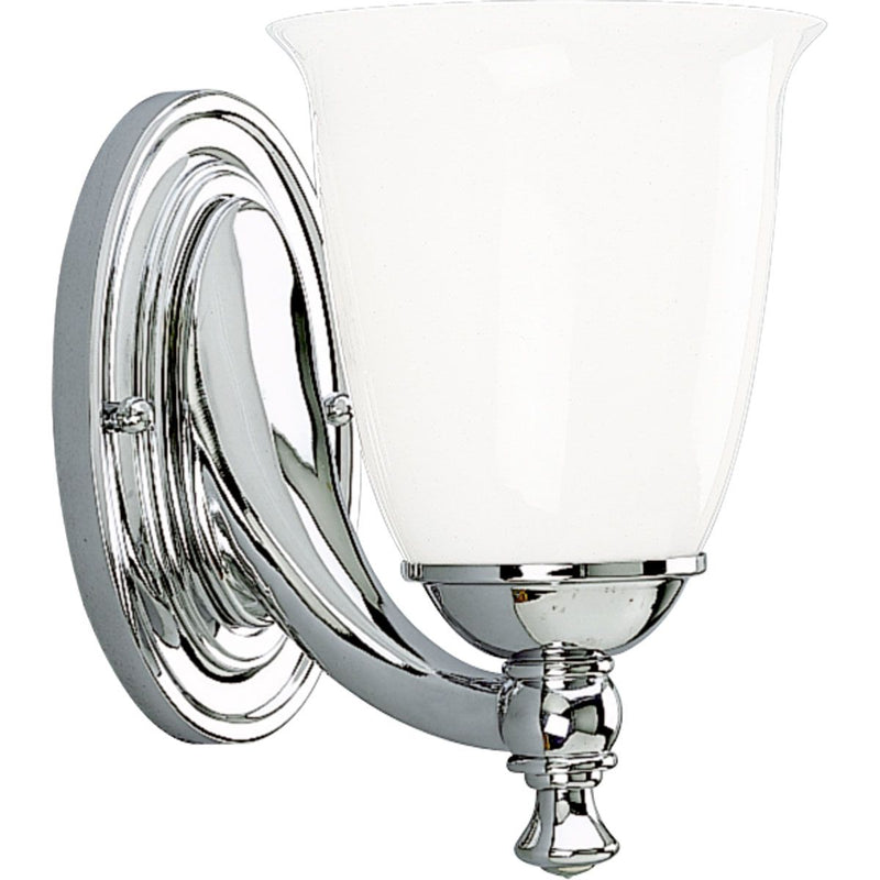 Progress P3027-15 Victorian Collection One-Light Polished Chrome White Opal Glass Farmhouse Bath Vanity Light Main Image.jpg