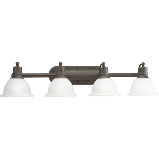 Progress P3164-20 Madison Collection Four-Light Antique Bronze Etched Glass Traditional Bath Vanity Light Main Image.jpg