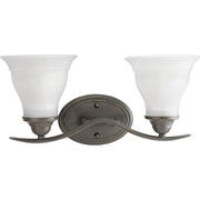 Progress P3191-20 Trinity Collection Two-Light Antique Bronze Etched Glass Traditional Bath Vanity Light Main Image.jpg