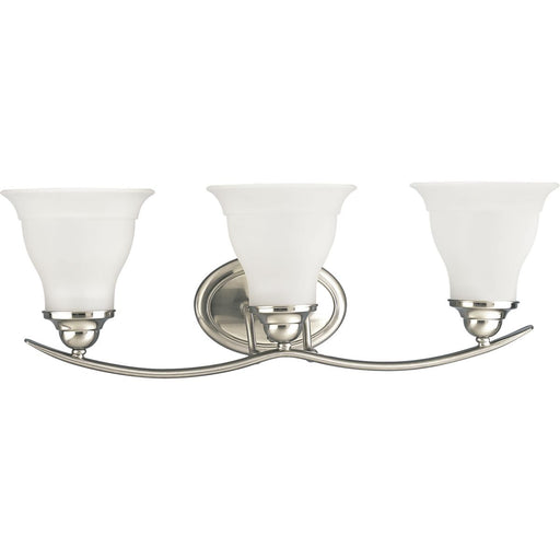 Progress P3192-09 Trinity Collection Three-Light Brushed Nickel Etched Glass Traditional Bath Vanity Light Main Image.jpg