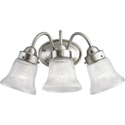 Progress P3289-09 Fluted Glass Collection Three-Light Brushed Nickel Clear Prismatic Glass Traditional Bath Vanity Light Main Image.jpg