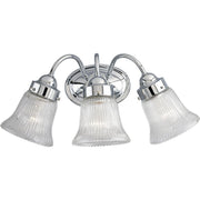 Progress P3289-15 Fluted Glass Collection Three-Light Polished Chrome Clear Prismatic Glass Traditional Bath Vanity Light Main Image.jpg