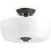 Progress P350060-020 Leap Collection Two-Light 14" Semi-Flush Mount Main Image.jpg