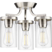 Progress P350149-009 Lassiter Collection Brushed Nickel Three-Light Semi-Flush Mount Main Image.jpg