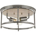 Progress P350151-009 Durrell Collection Two-Light Brushed Nickel 13" Flush Mount Main Image.jpg