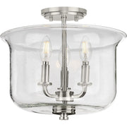 Progress P350153-009 Winslett Collection Brushed Nickel Three-Light Semi-Flush Convertible Main Image.jpg