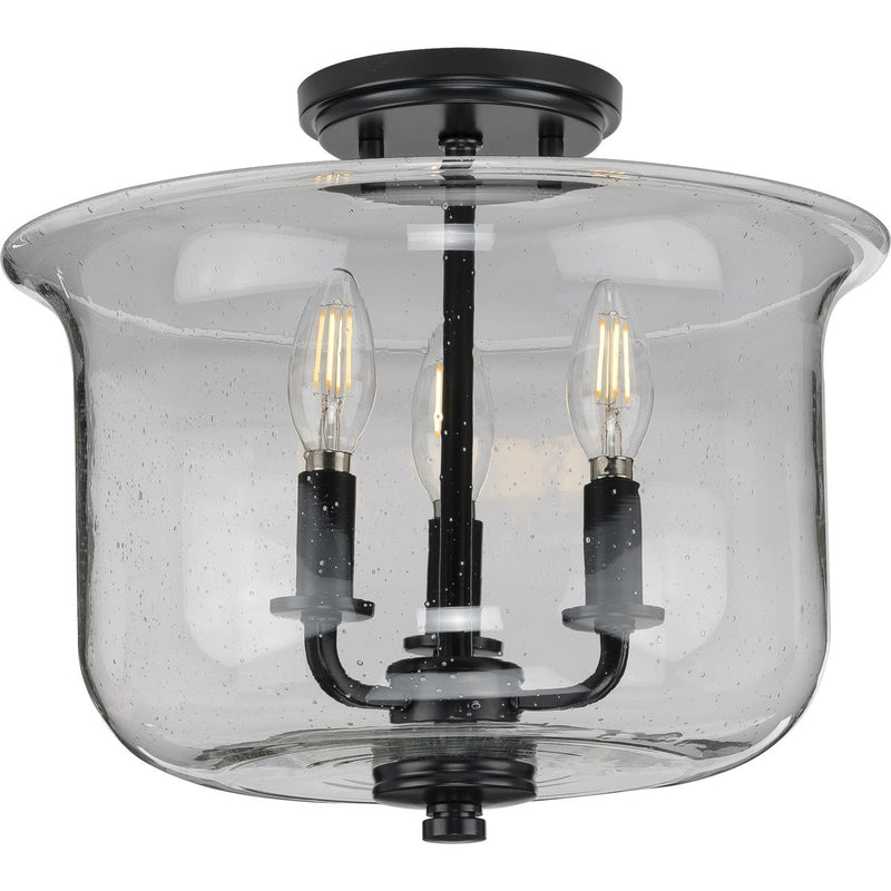 Progress P350153-031 Winslett Collection Black Three-Light Semi-Flush Convertible Main Image.jpg