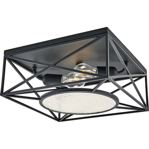 Progress P350159-031 Cumberland Collection Two-Light Black 13" Flush Mount Main Image.jpg