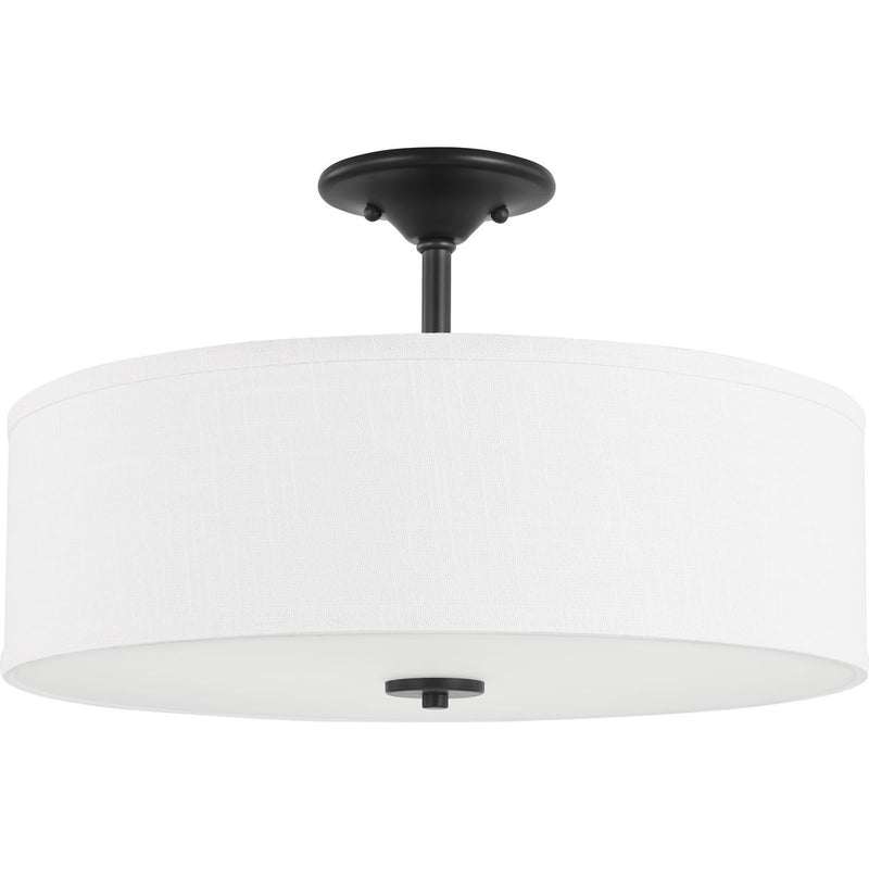 Progress P350167-143 Inspire Collection Graphite Three-Light 18" Semi-Flush Mount Main Image.jpg