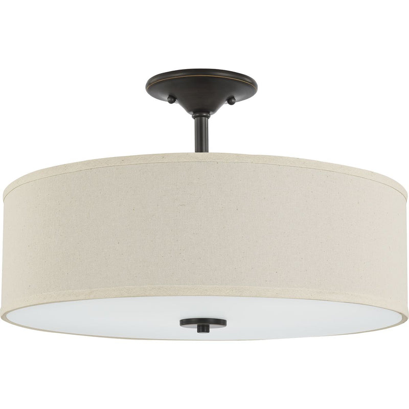 Progress P350168-020 Inspire Collection Antique Bronze Three-Light 18" Semi-Flush Mount Main Image.jpg