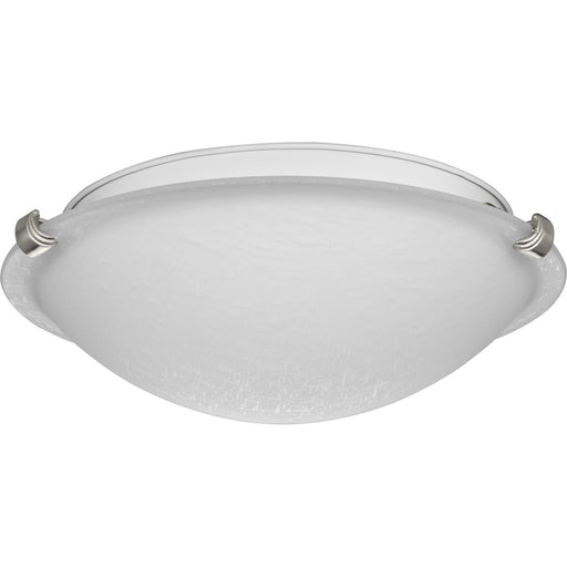 Progress P350170-009 Linen Dome 12-1/4" Two-Light Transitional Brushed Nickel Etched Linen Glass Flush-Mount Light Main Image.jpg