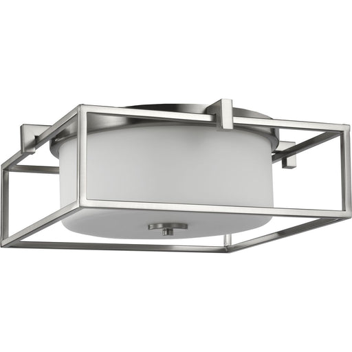 Progress P350171-009 Chadwick Collection Two-Light Brushed Nickel 15-3/8" Flush Mount Main Image.jpg