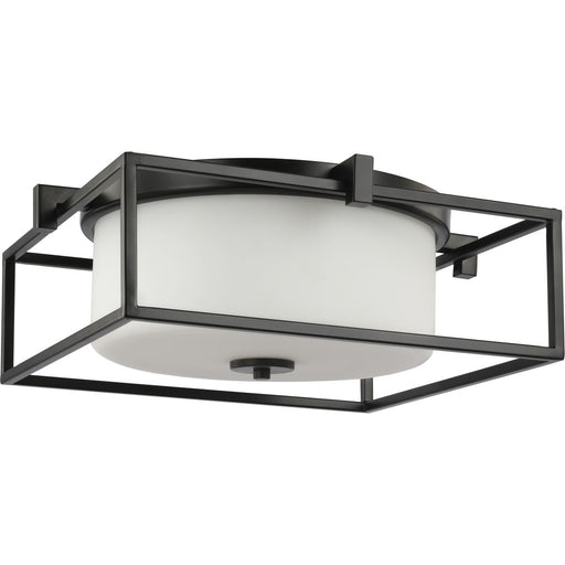 Progress P350171-031 Chadwick Collection Two-Light Black 15-3/8" Flush Mount Main Image.jpg