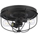 Progress P350195-143 Medal Collection Two-Light Graphite Industrial Style Flush Mount Ceiling Light Main Image.jpg