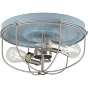 Progress P350195-164 Medal Collection Two-Light Coastal Blue/Brushed Nickel Industrial Style Flush Mount Ceiling Light Main Image.jpg