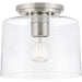 Progress P350213-009 Adley Collection  One-Light Brushed Nickel Clear Glass New Traditional Flush Mount Light Main Image.jpg