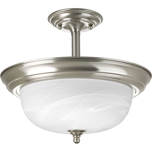 Progress P3927-09 Two-Light Dome Glass 13-1/4" Semi Flush Convertible Main Image.jpg