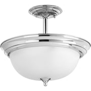 Progress P3927-15ET Two-Light Dome Glass 13-1/4" Semi Flush Convertible Main Image.jpg